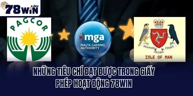 Giấy Phép Hoạt Động 78win - Cập nhật Chứng Nhận Pháp Lý 2025 3 Những tiêu chí đạt được trong giấy phép hoạt động 78win